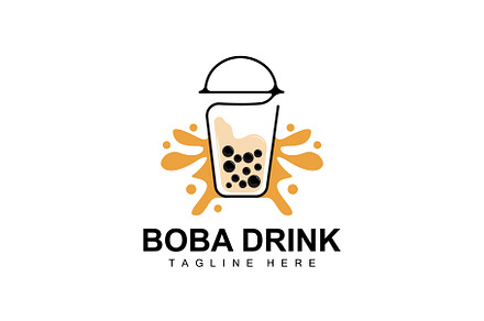 Boba Drink Logo Design, Modern Jelly, a Branding & Logo Template by Maylianaw28