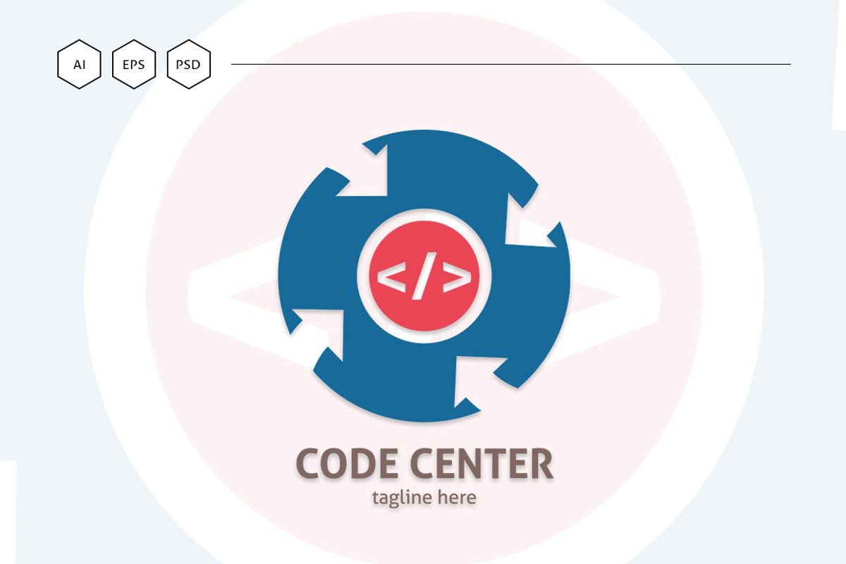 Code Center Logo, a Branding & Logo Template by Design_Planet
