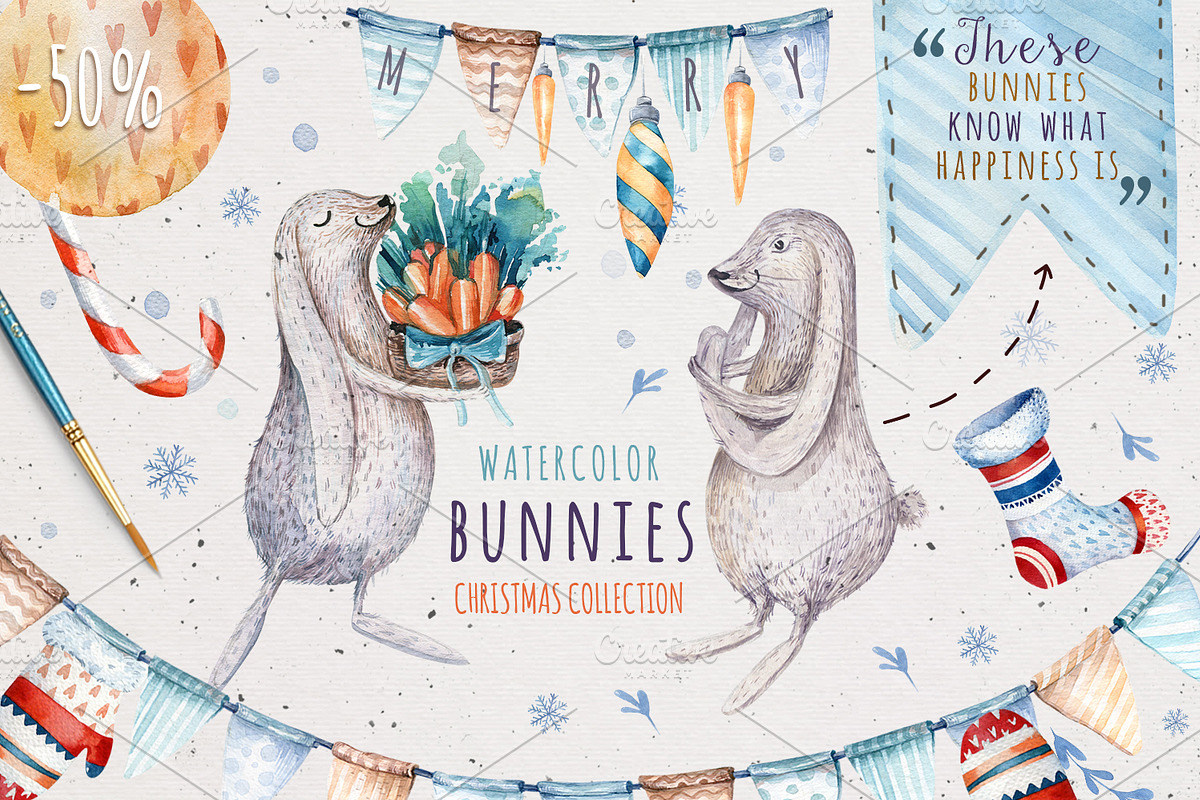 Watercolour Christmas collection, a Decorative Illustration by Peace ART (Photo 3 of 7)