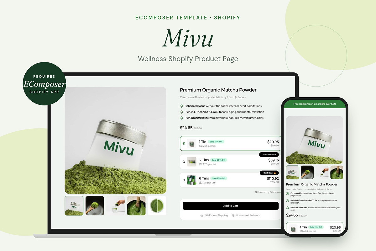 Mivu - Shopify EComposer Template, a Shopify Template by Boost Convert (Photo 1 of 11)
