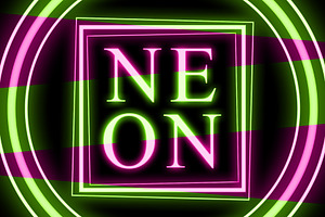Neon Shapes & Frames, a Decorative Illustration by UoaHH