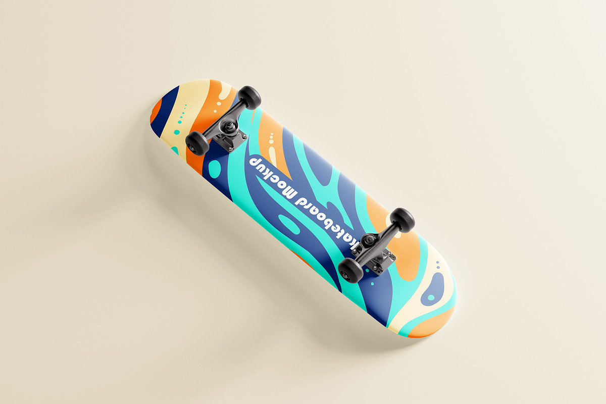 Skateboard Mockup, a Merchandise Mockup by MockupFree.Net (Photo 5 of 10)