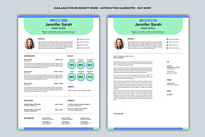 Resume Cover Letter Pastel Colors