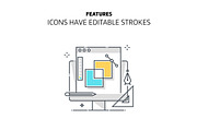 Color line icons, an Outline Icon by Howcolour (Thumbnail 6 of 32)