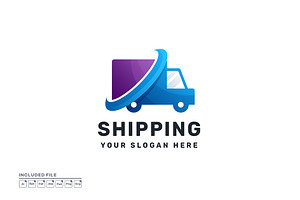 Fast Shipping Delivery Truck Logo, a Branding & Logo Template by yuanesei