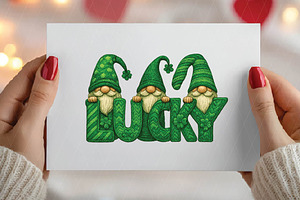 St Patrick's Day Gnome Sublimation P, an Illustration by DreamPrint404