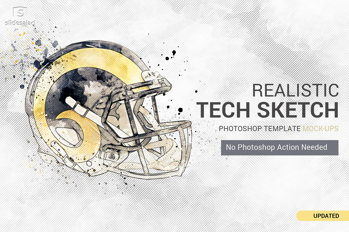 Tech Sketch Art Photoshop Mock-ups, an Action Add-On by SlideSalad (Photo 1 of 27)