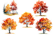 Watercolor digital tree clipart png, an Object Graphic by KomtsyanTatyanaArt (Thumbnail 2 of 7)