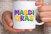 Retro Mardi Gras Bow Png, an Illustration by Canvas Craft (Thumbnail 4 of 6)