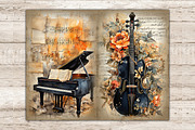 Musical Instruments Printable Paper, an Object Illustration by GlamArtZhanna (Thumbnail 6 of 9)
