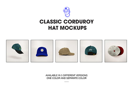 Corduroy cap,hat mockups, a Hat Mockup by made_by_nope