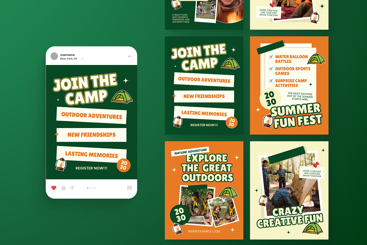 Fun Camp Vibes Instagram Post, a Social Media Template by Annora Studio (Photo 6 of 6)