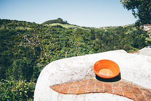 Terracotta bowl with valley view, an Architecture Photo by SkyNext