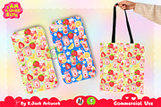 Cute Strawberry Lemonade Seamless, a Background Graphic by K.JackArtwork (Thumbnail 4 of 8)