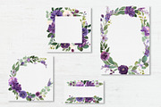 Purple Floral Wreaths & Frames, an Illustration by Graphic Blue Bird (Thumbnail 6 of 6)