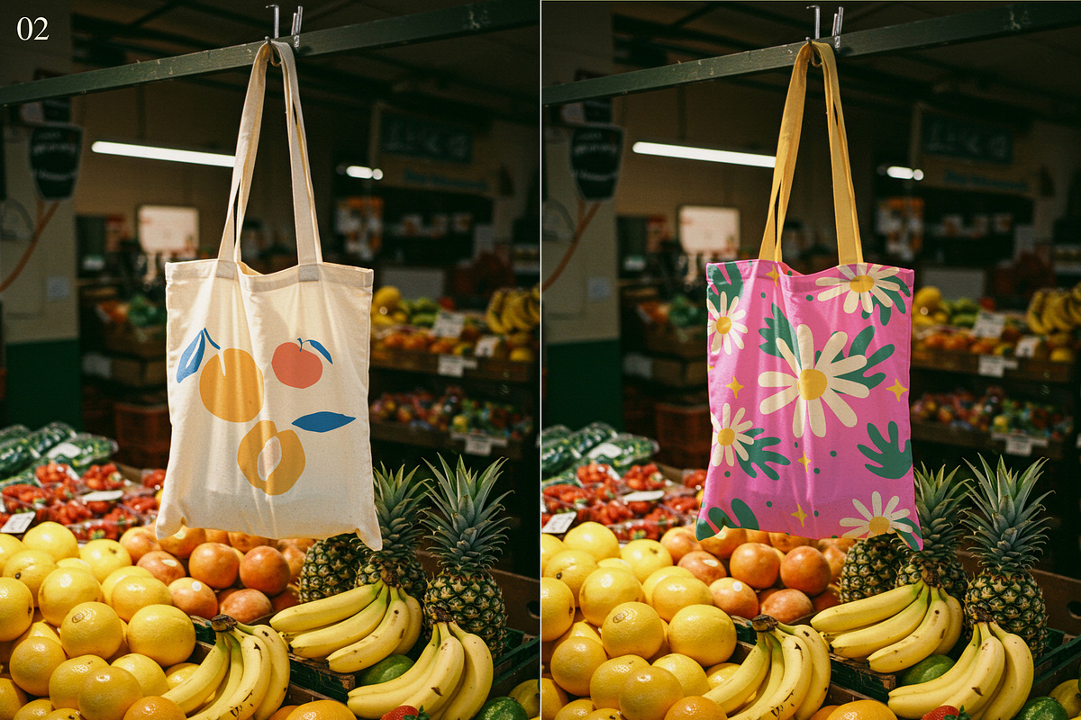 Fruit Market Tote Bag Mockup Bundle, an Apparel Mockup by Goodies.Buro (Photo 3 of 3)