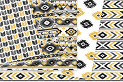 Black & Gold Boho Seamless Pattern, a Pattern Graphic by Avenie Digital (Thumbnail 3 of 4)