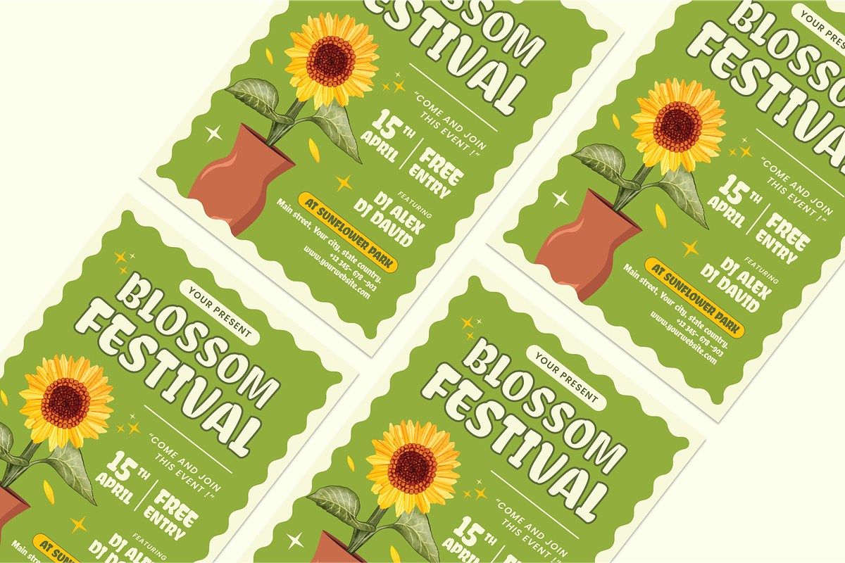 Spring Festival Flyer, a Flyer Template by SquidPixey (Photo 3 of 6)