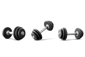 3d weights gym dumbbells, a Sport Illustration by art PVP - market