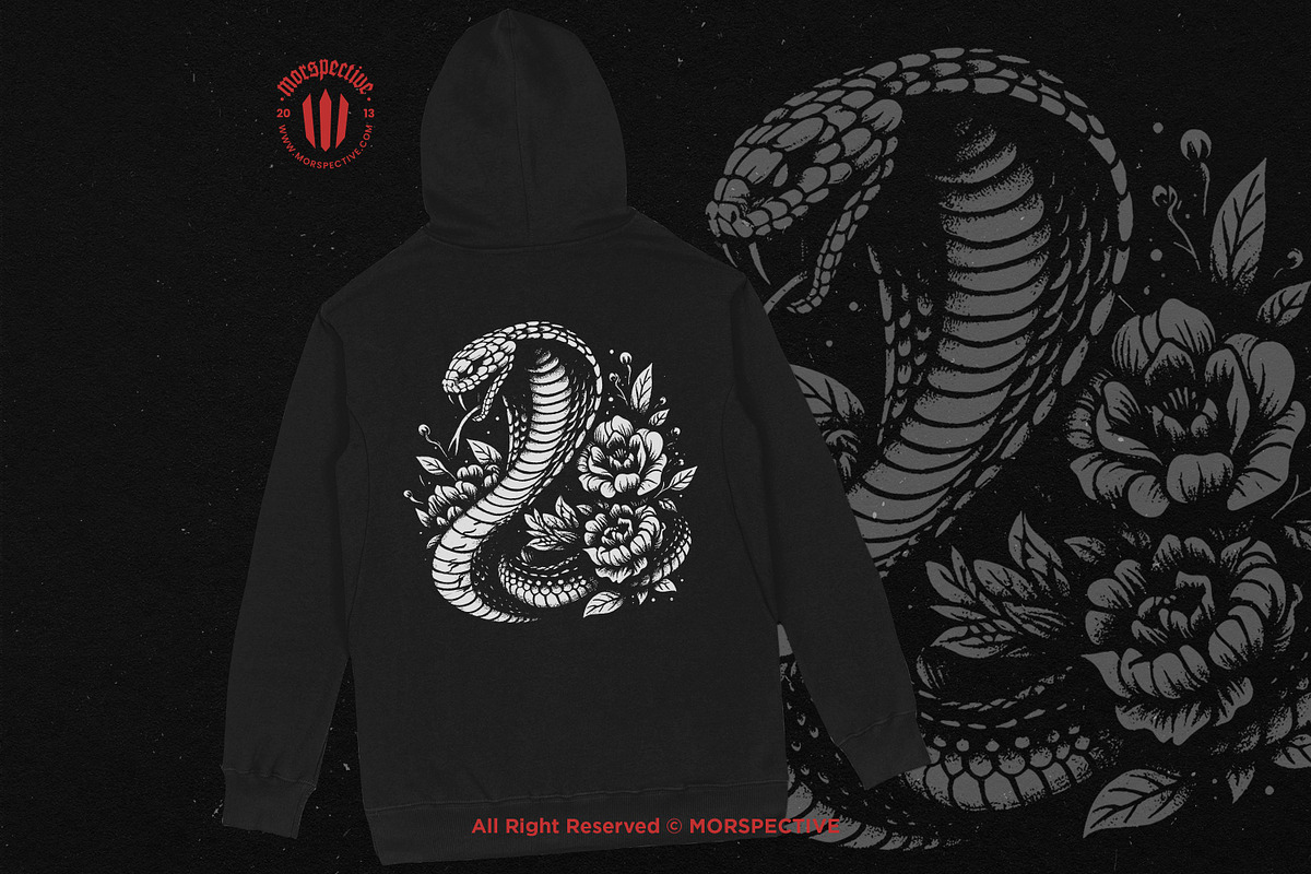 10 Bundle Dark Art Cobra Snakes, an Illustration by Morspective (Photo 4 of 7)