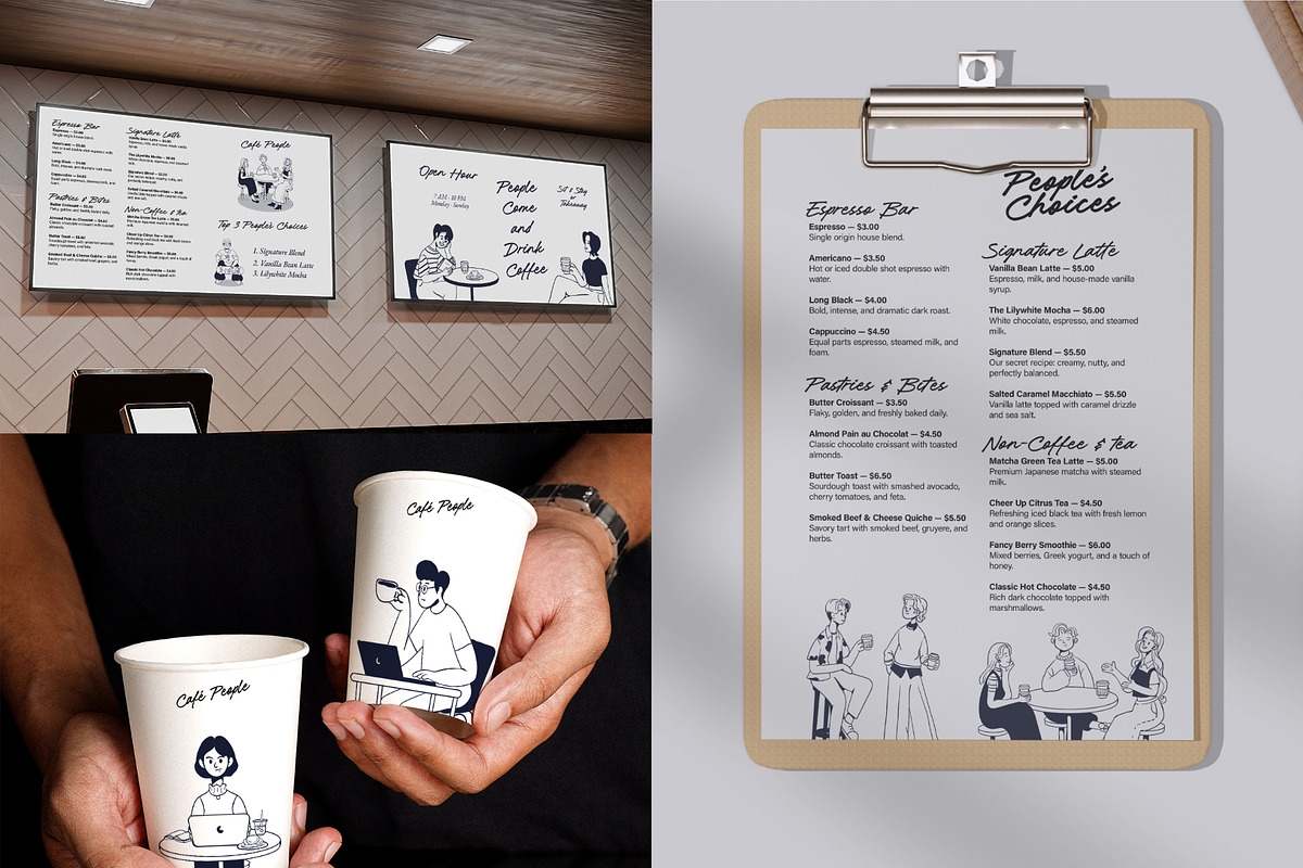 Café People – Hand-Drawn Coffee Shop, a Person Illustration by Invisual Studio (Photo 9 of 14)