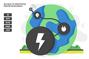 Access To Electricity Illustration, a Technology Illustration by erifqizeicon (Thumbnail 4 of 5)