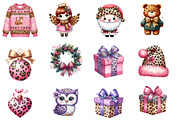 Kawaii Coquette Christmas Clipart, an Illustration by Designworld (Thumbnail 2 of 6)