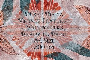 Mixed Media Vintage Wall Posters