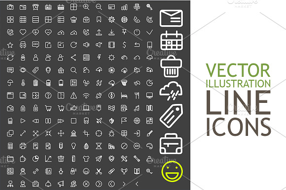 Line Icons For Applications And Web
