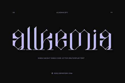 ALLKEMIA.OTF, a Blackletter Font by GRPXSTORE