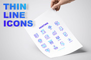 Hosting | 16 Thin Line Icons Set, an Outline Icon by Alex Blogoodf (Thumbnail 3 of 11)