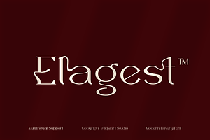 Elagest - Modern Serif Font, a Serif Font by Iqsiart Studio