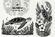 Sea Turtle Tropical SVG Graphics, a Decorative Illustration by DENIDigitalArtSudio (Thumbnail 1 of 7)