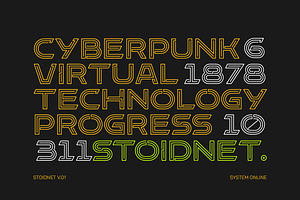 Stoidnet - Futuristic Display Font