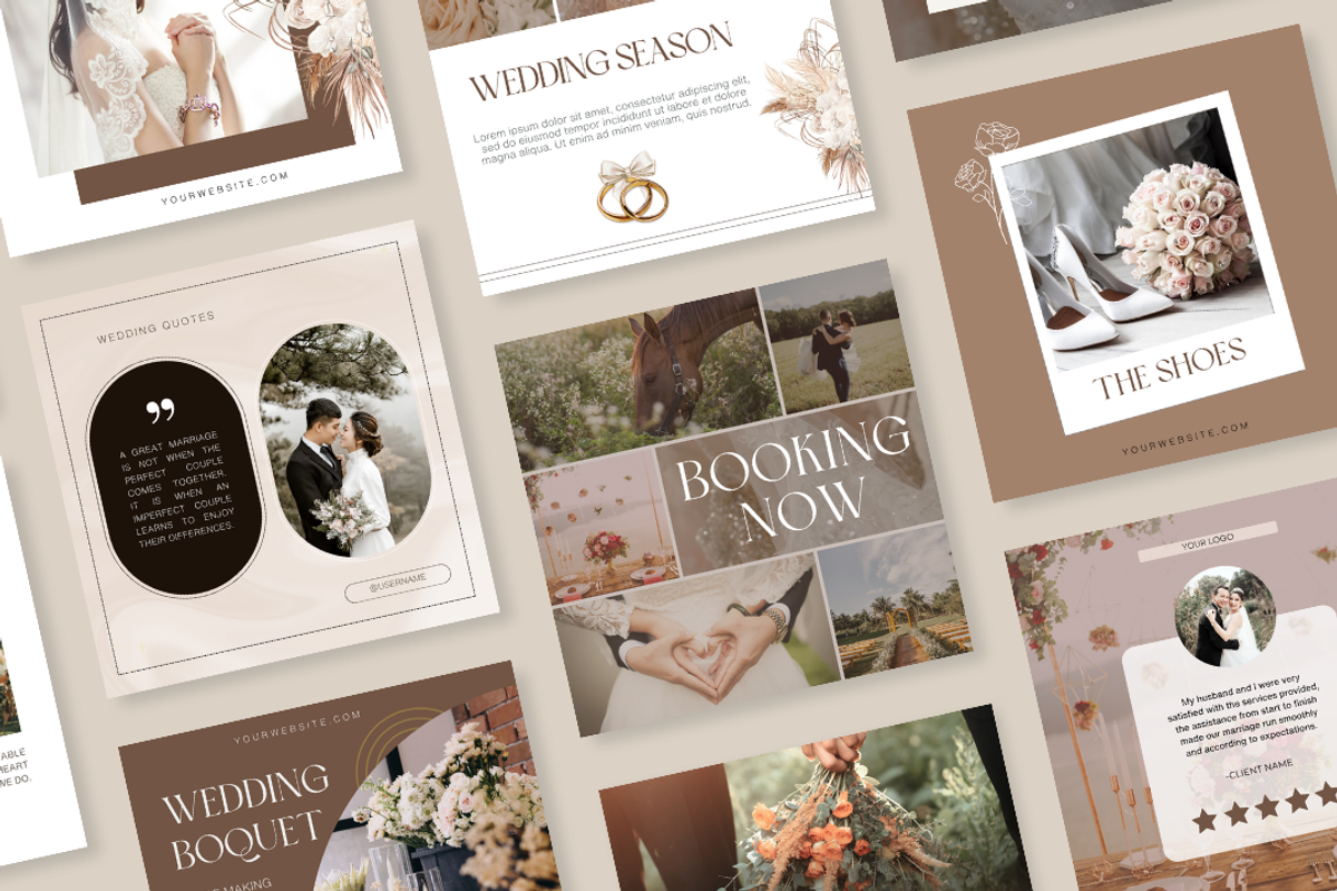 36 Instagram Wedding Templates, a Social Media Template by The Lone Crowd (Photo 4 of 9)