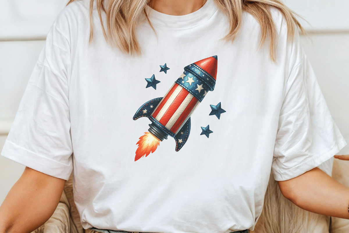 Watercolor 4th Of July Clipart, an Illustration by CraftArtStudio (Photo 4 of 6)