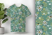 White Hand Drawn Daisy Seamless, a Pattern Graphic by Sharon Schwalbe (Thumbnail 2 of 6)