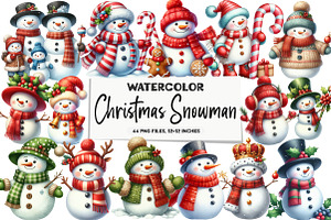 Christmas Snowman PNG Bundle, an Illustration by DreamArtGraphic