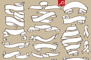 Old ribbon & banner set 01, an Object Graphic by Tatianakost49 (Thumbnail 2 of 5)