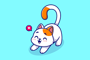 Cute Cat Stretching Cartoon, an Animal Illustration by Catalyst Labs