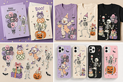 Retro Halloween Party Clipart Bundle, an Object Graphic by Daisy Design (Thumbnail 2 of 6)