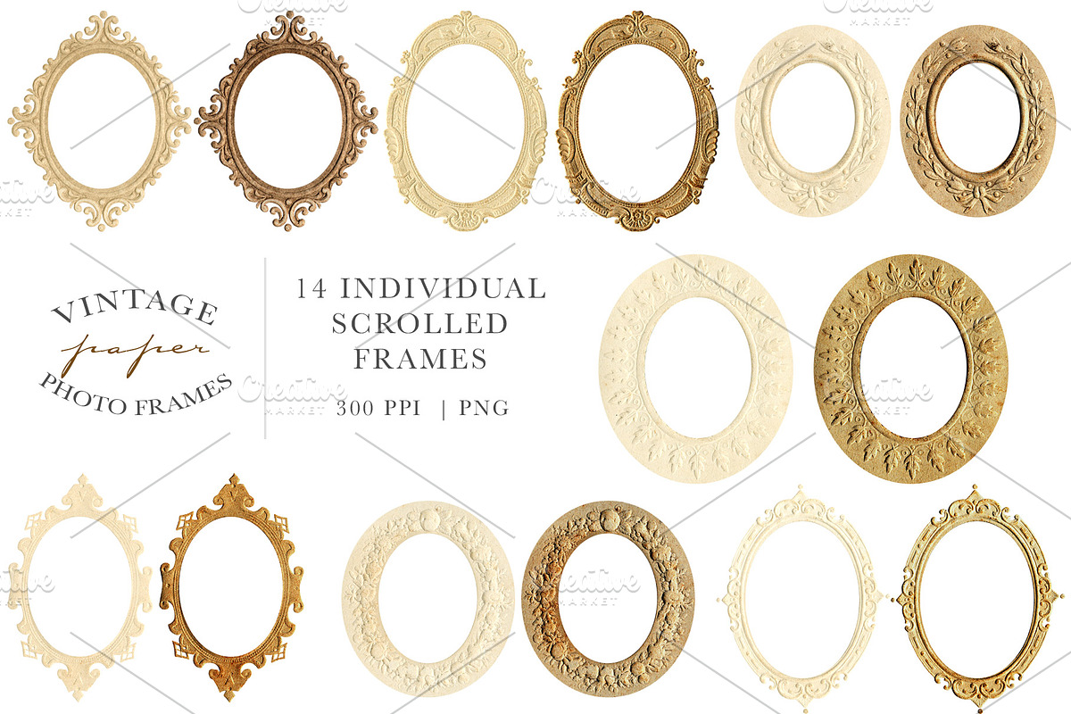 Vintage Paper Photo Frames preview 7
