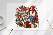 Sweet but Not Stressed Christmas PNG, a Seasonal Illustration by Canvas Craft (Thumbnail 6 of 6)