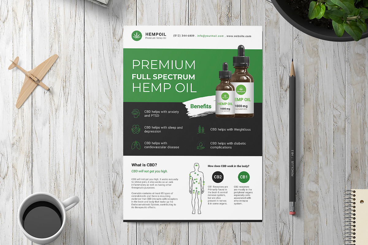 Hemp Product Flyer, a Flyer Template by Rongbaaz (Photo 2 of 2)