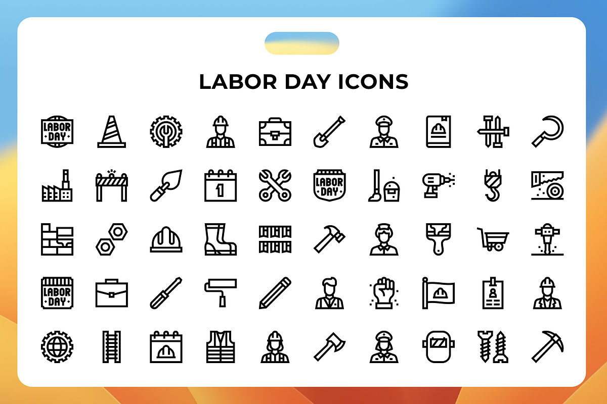 Labor Day Icons, an Icon by Wencory
