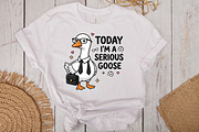 Today I'm a Serious Goose PNG, an Illustration by CraftArtStudio (Thumbnail 2 of 4)