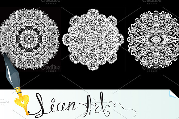 4 Abstract circle lace patterns preview 3