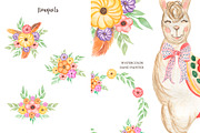 Watercolor Mexican Llamas & Cacti, an Animal Illustration by MayaNavits (Thumbnail 6 of 12)