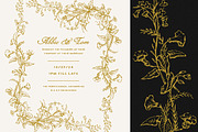 Gold Chinoiserie Floral Clipart Pack, a Decorative Illustration by Century Library (Thumbnail 3 of 11)