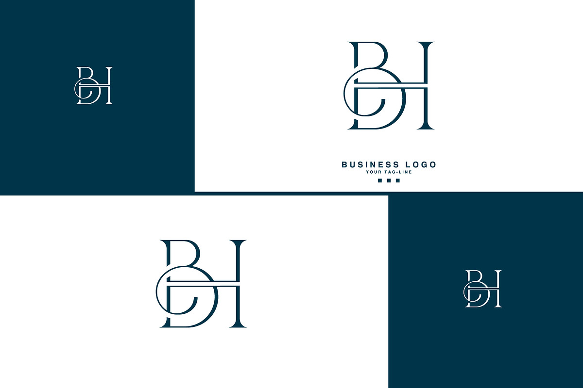 BH, HB, B, H, Abstract Letters Logo, a Branding & Logo Template by art ...